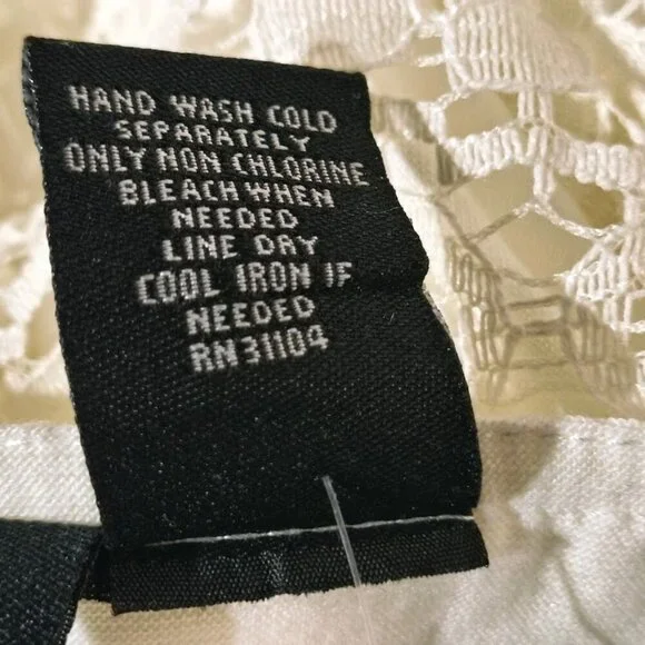 New Directions Lace Overlay Women's Blouse Size 2 XL Cream New with Tags - Picture 8 of 9